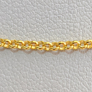 gold rollo necklace