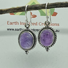 Load image into Gallery viewer, Amethyst Earrings Oval Shape