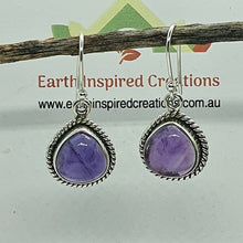 Load image into Gallery viewer, Amethyst Earrings Pear Shape