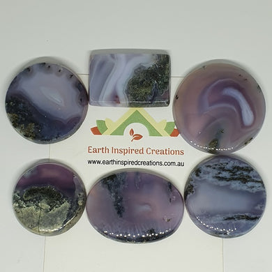 Purple Moss Agate Cabochons