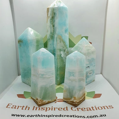 blue calcite towers