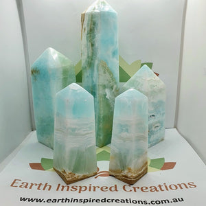 blue calcite towers