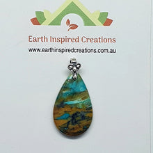 Load image into Gallery viewer, blue opalised wood pendants