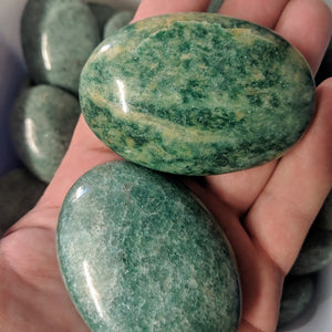 Green Kyanite Palm Stones
