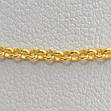 gold rollo necklace