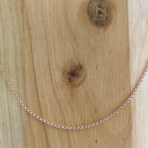 rose gold rollo necklace